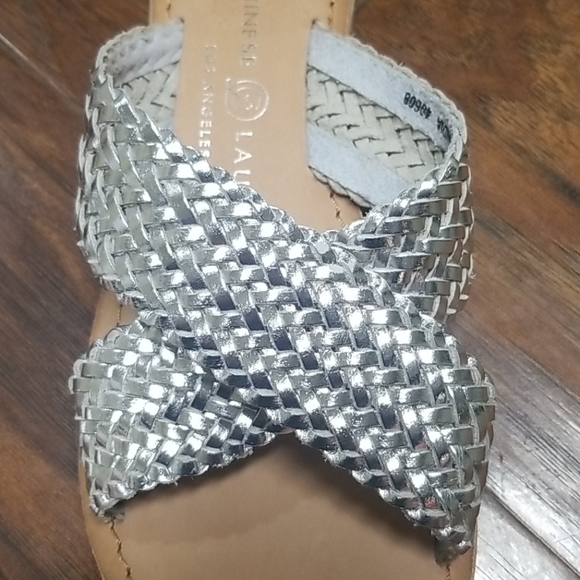 New Chinese Laundry Silver Weave Sandals 6.5 - Picture 4 of 9